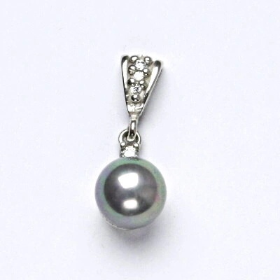 Čištín Stříbrný přívěsek stříbrná um. perla s perleťovým leskem P 1190 2