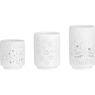 räder Porcelánový svietnik Winter Motifs – set 3 ks