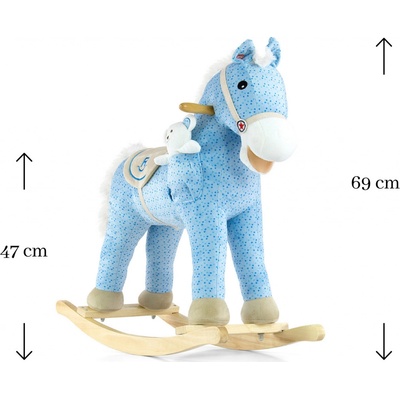Milly Mally Hojdací koník so zvukmi Pony modrý