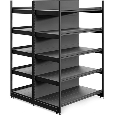 Marbo Regál do prodejny oboustranný 193x128 x 135 5 polic Marbo