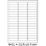 CDRmarket Самозалепващи етикети 63, 5 x 16, 9 mm, 48 етикета, A4, 100 листа (R0100.0401A)