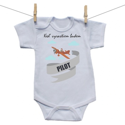 Boodyy Body s krátkym rukávom Keď vyrastiem budem pilot