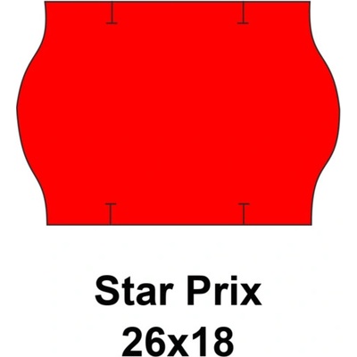Cenovkové etikety Start Prix 26x18 červené