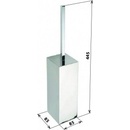 Bemeta Plaza WC štětka na postavení a na zeď 8,5 x 44,5 x 8,5