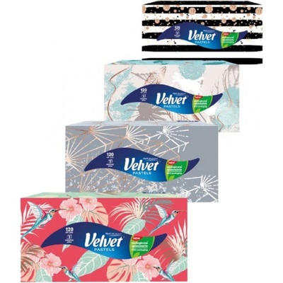 Velvet Pastels hygienické vreckovky 3-vrstvové 120 ks