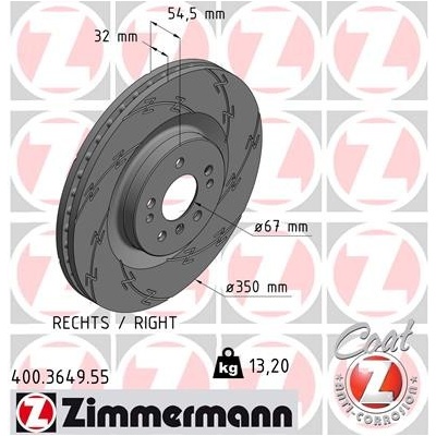 Brzdový kotúč ZIMMERMANN 400.3649.55 (400364955)
