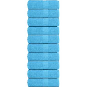 vidaXL Кърпи за пране FROGN 10 бр. Тюркоазени 30x30 см 360 г/м2 (136970)
