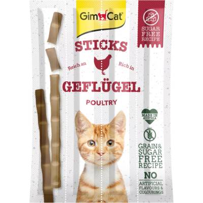 Tyčinky GimCat Sticks hydinové 4 ks