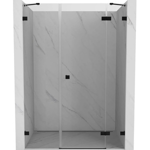 Mexen Lunar окачена душ врата, дясна, 160 см, прозрачна, черна - 834S-160-050-70-00-P (834S-160-050-70-00-P)