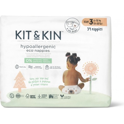 Kit & Kin Eko Naturally Dry Nappies 3 32 ks