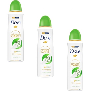 Dove Дезодорант-антиперспирант за жени Dove Go Fresh Краставица и зелен чай 3х200 мл