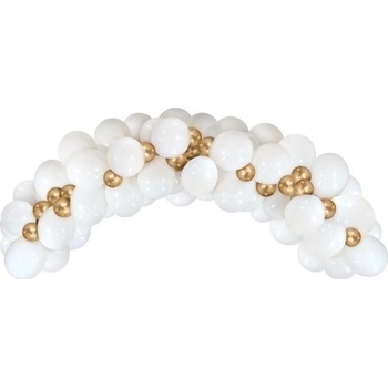 Godan Set balónků na balónkový oblouk bílá zlatá