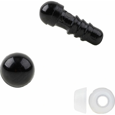 Očička na výrobu hračiek ⌀5 mm s bezpečnostným uzáverom čierna - 2 páry