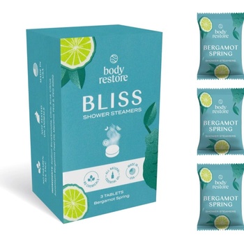 Body Restore Bliss Shower Steamers таблетки за душ аромати Bergamot Spring 3 бр