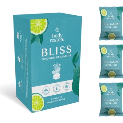 Body Restore Bliss Shower Steamers таблетки за душ аромати Bergamot Spring 3 бр
