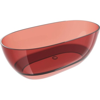 Mexen Pure розова свободностояща вана прозрачен 170 x 80 см, хром капачка - 58071708014 (58071708014)