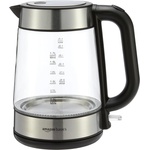 Amazon Basics 1.7L 2200W Glass Electric Kettle Black Silver - F-625GS (F-625GS) Електрически кани