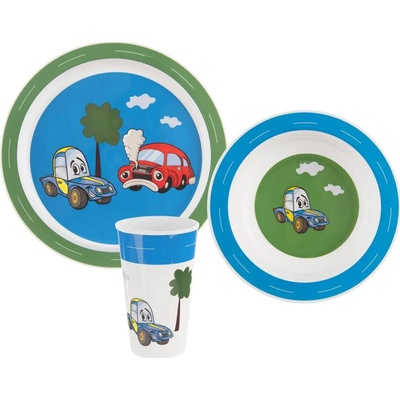 Orion Detská jedálenská súprava AUTO 3 ks
