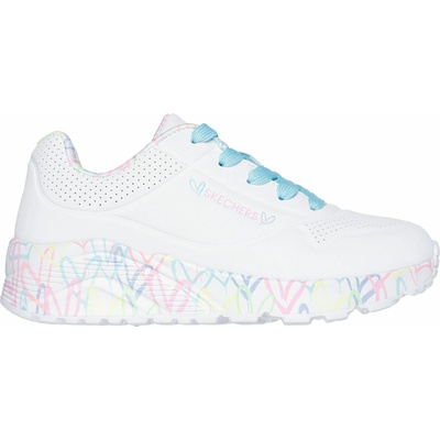 Skechers detská voľnočasová obuv Uno Lite Lovely Luv biela,mix