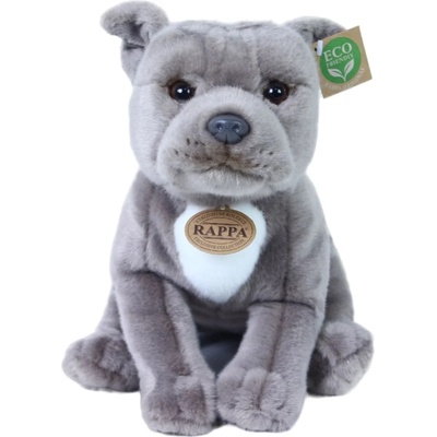 Rappa Плюшена играчка Rappa Еко приятели - Куче Старфордширски бултериер, сив, 30 cm (201552)