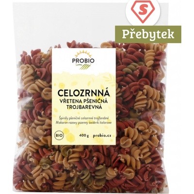 Probio Vřetena pšeničná celozrnná trojbarevná 400 g