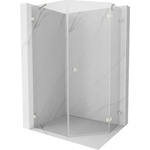 Mexen Lunar петостенна душ кабина с врата от дясната страна 80 x 100 см, прозрачна, матов никел - 831-080P-100L-97-00-P (831-080P-100L-97-00-P)