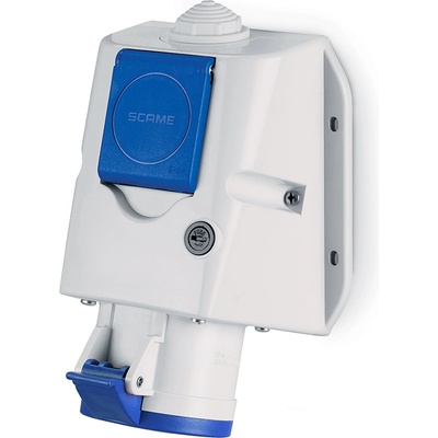 SCAME Промишлен комбиниран контакт 2P+Е 32A+шуко IP54 серия Optima (513.3253-DF)