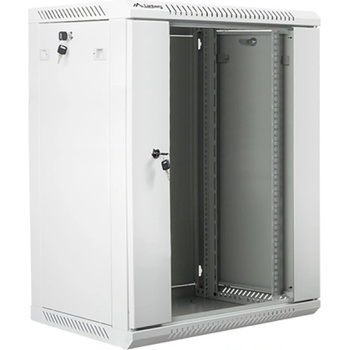 Lanberg rack cabinet 19 wall-mount 15U / 600x450 for self-assembly (flat pack), grey (WF01-6415-10S)