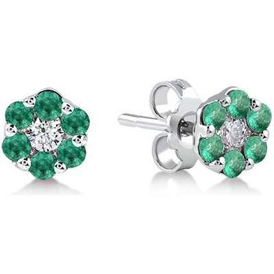 Lillian Vassago zlaté peckové se smaragdem a briliantem LLV59-DER007WEM