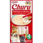 Inaba Foods Churu лакомство за котки с вкус на риба тон и раци 4x14g