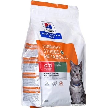 Hill's HILL'S PD Feline Urinary Stress + Metabolic c/d Суха храна за котки, за уринарна грижа и метаболизъм, 1.5 kg