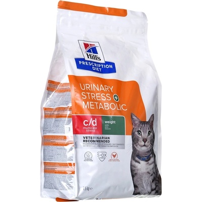 Hill's HILL'S PD Feline Urinary Stress + Metabolic c/d Суха храна за котки, за уринарна грижа и метаболизъм, 1.5 kg