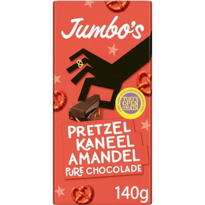 Jumbo hořká s karamelizovanými mandlemi preclíkem a skořicí 140 g