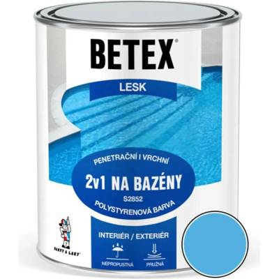 Betex s2852 2v1 základní i vrchní barva na bazény 1 kg modrá
