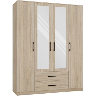 Topeshop ROMANA 160 SON 11 polic 4 dveře Dub