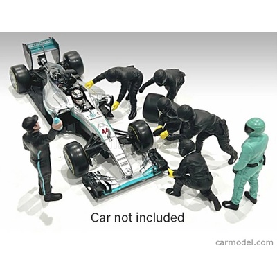 American diorama Figurky mechaniků F1 Pit stop Set 2 2022 černá 1:43