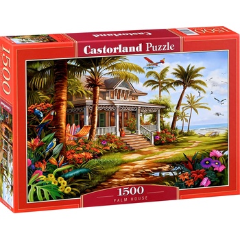 Castorland Пъзел Castorland от 1500 части - Къща край палмите (C-152223-2)
