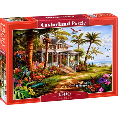 Castorland Пъзел Castorland от 1500 части - Къща край палмите (C-152223-2)