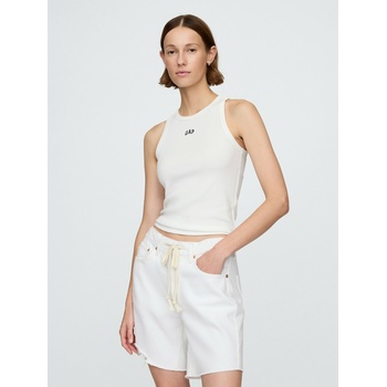 GAP Рипсован топ с лого GAP GAP | Byal | ЖЕНИ | XS