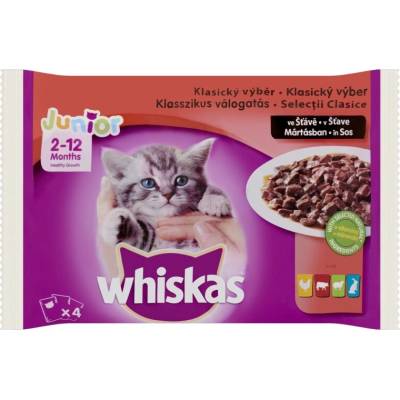 Whiskas Junior klasický výber 4 x 100 g