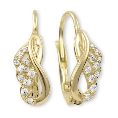 Soliter Elegantné zlaté náušnice s čírymi kryštálmi 745 239 001 00837 0000000