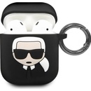 Karl Lagerfeld Silikónový obal pre Apple AirPods KLACCSILKHBK