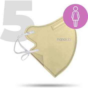 Nanolab nano respirátor FFP2 dámsky béžový 5 ks