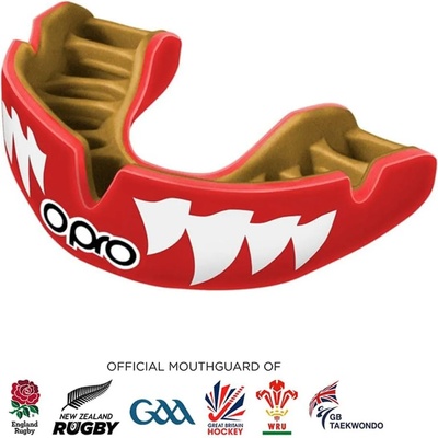 Opro Power-Fit Jaws Adult Mouth Guard - Red/White/Gold