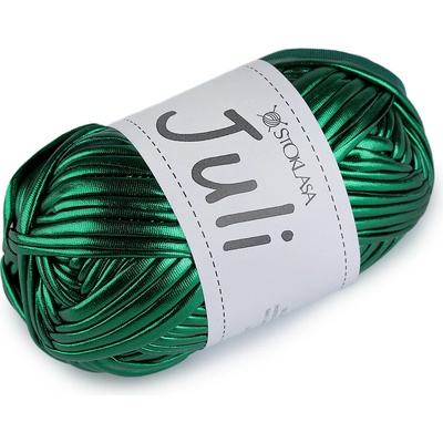 Pletací příze Juli metalická 100 g Varianta: 7 (14) zelená, Balení: 1 ks 60687/157430/281907