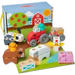 Melissa & Doug Дървен конструктор Melissa & Doug Blockables - Ферма, 56 части (6074894)