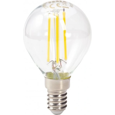 Tesla LED žiarovka miniglobe FILAMENT RETRO/ E14/ 4W/ 230V/ 470lm/ 4000K/ denní biela/ čirá