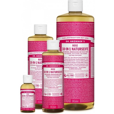 Dr. Bronner's All one tekuté universální mýdlo Rose 59 ml