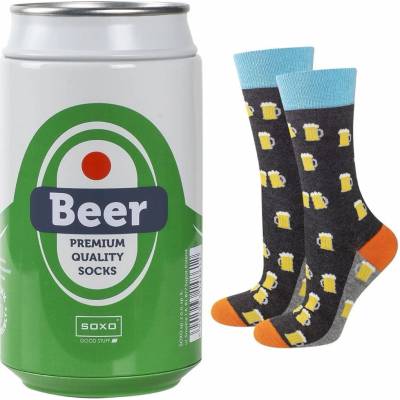Soxo pánske ponožky Good Stuff Pivo v plechovke