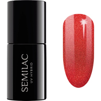 Semilac 346 Uv Gel Polish Chic Red Glitter Гел лак 7ml